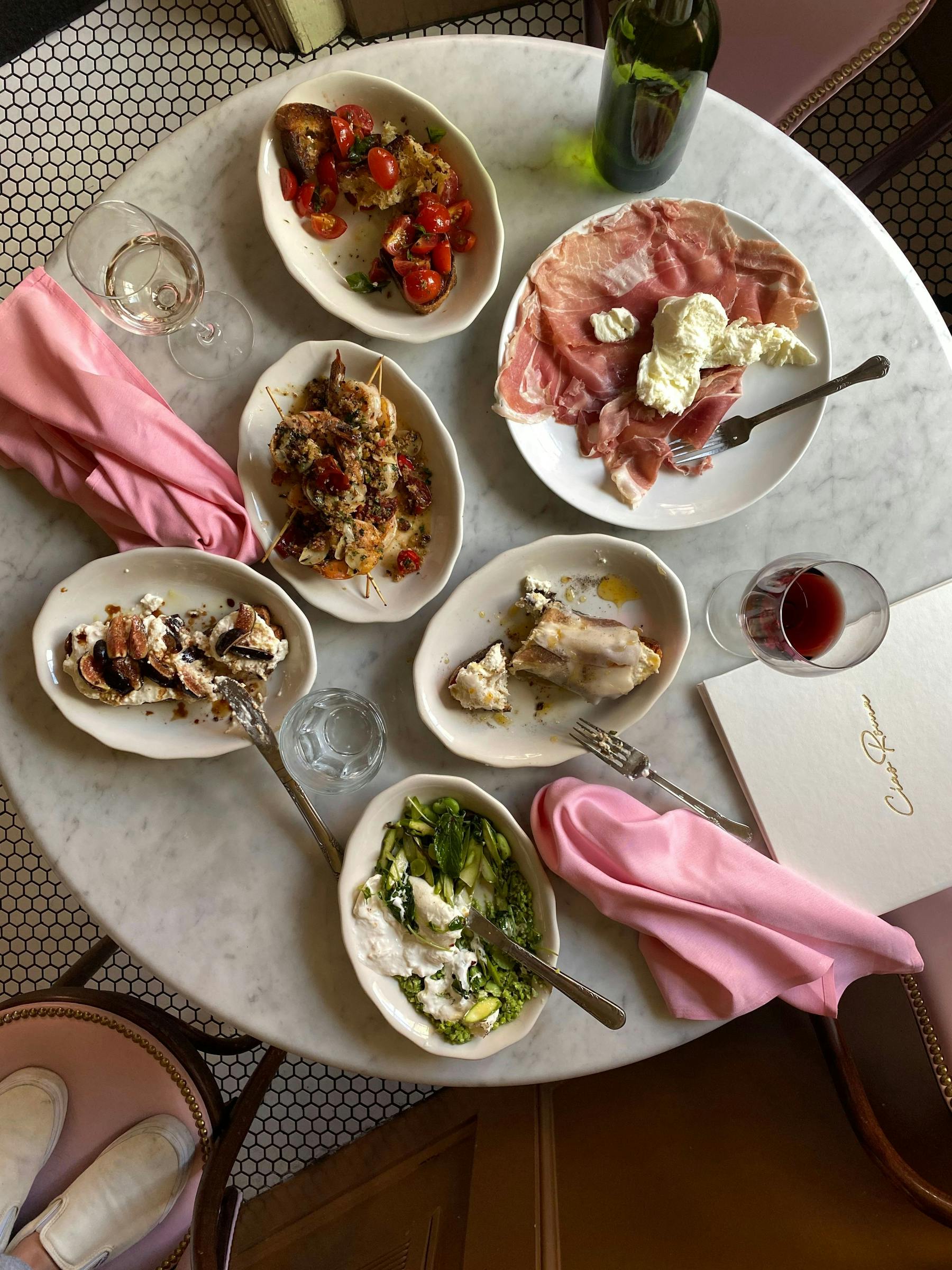 a plate of food on a table